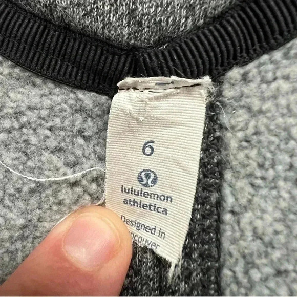 Lululemon Karmacollected Jacket Sweater Heathered Speckled Gray Black 6 W4F16S - Picture 12 of 16